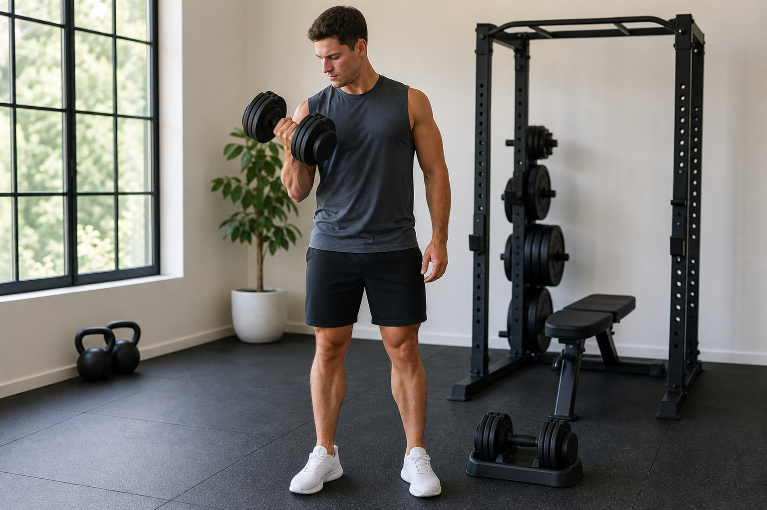 Quick-Change Adjustable Dumbbell 2-32kg