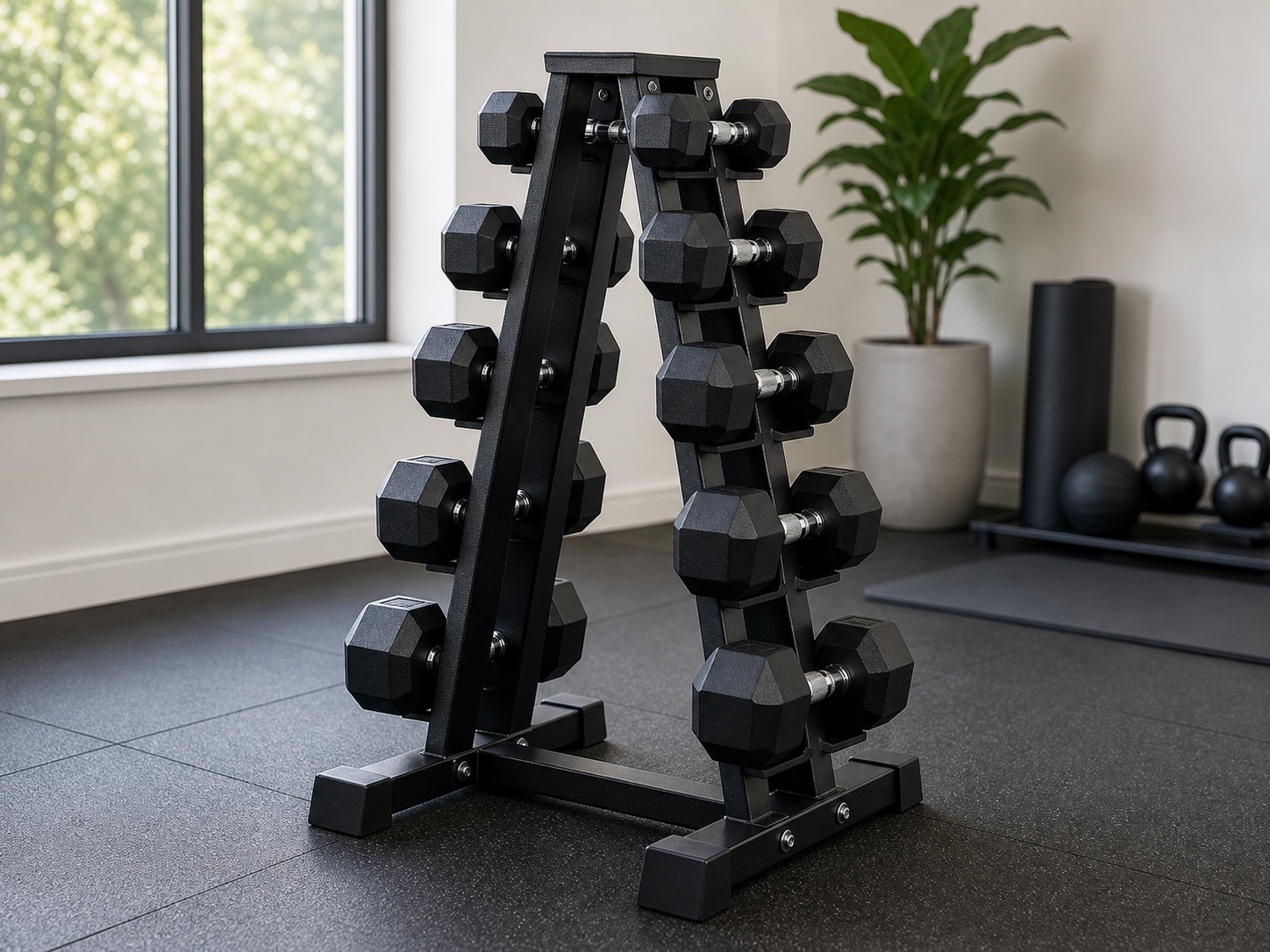 Vertical A-Frame Dumbbell Rack